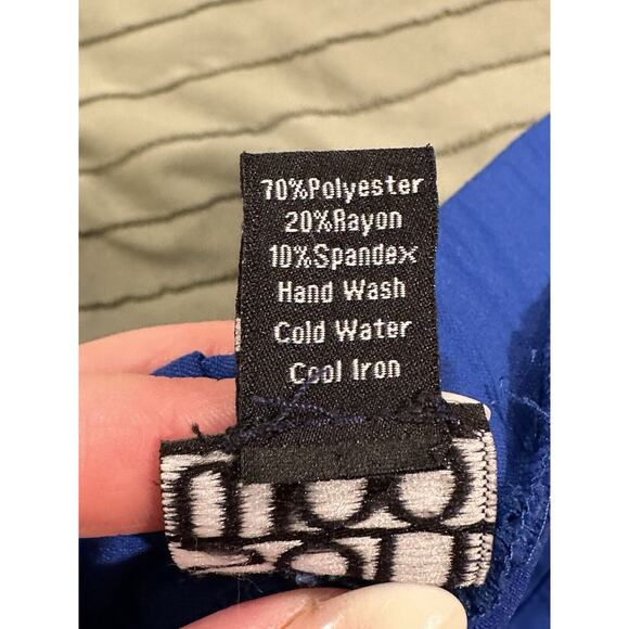 Ciara Sun Woo Blue Pull On Stretch Skinny Cropped Pants Women's Size L Large - Picture 6 of 6